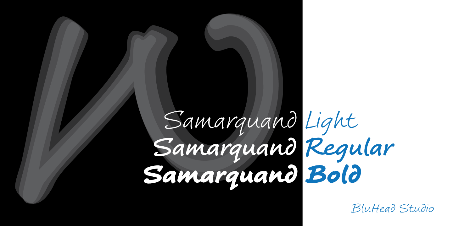 Przykład czcionki Samarquand Bold